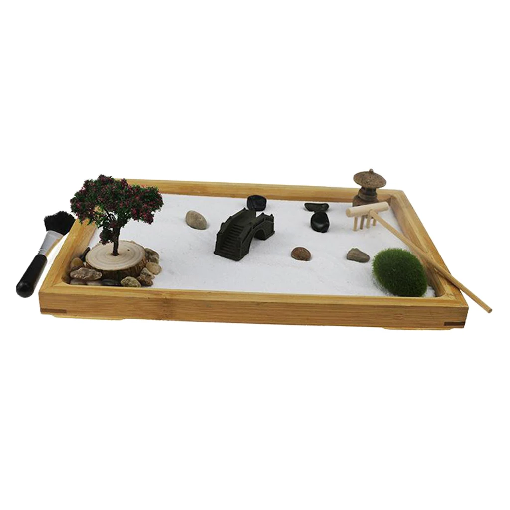 Mini Wooden Rake for Table Desk Zen Garden Sand Meditation Craft Kids Rake 