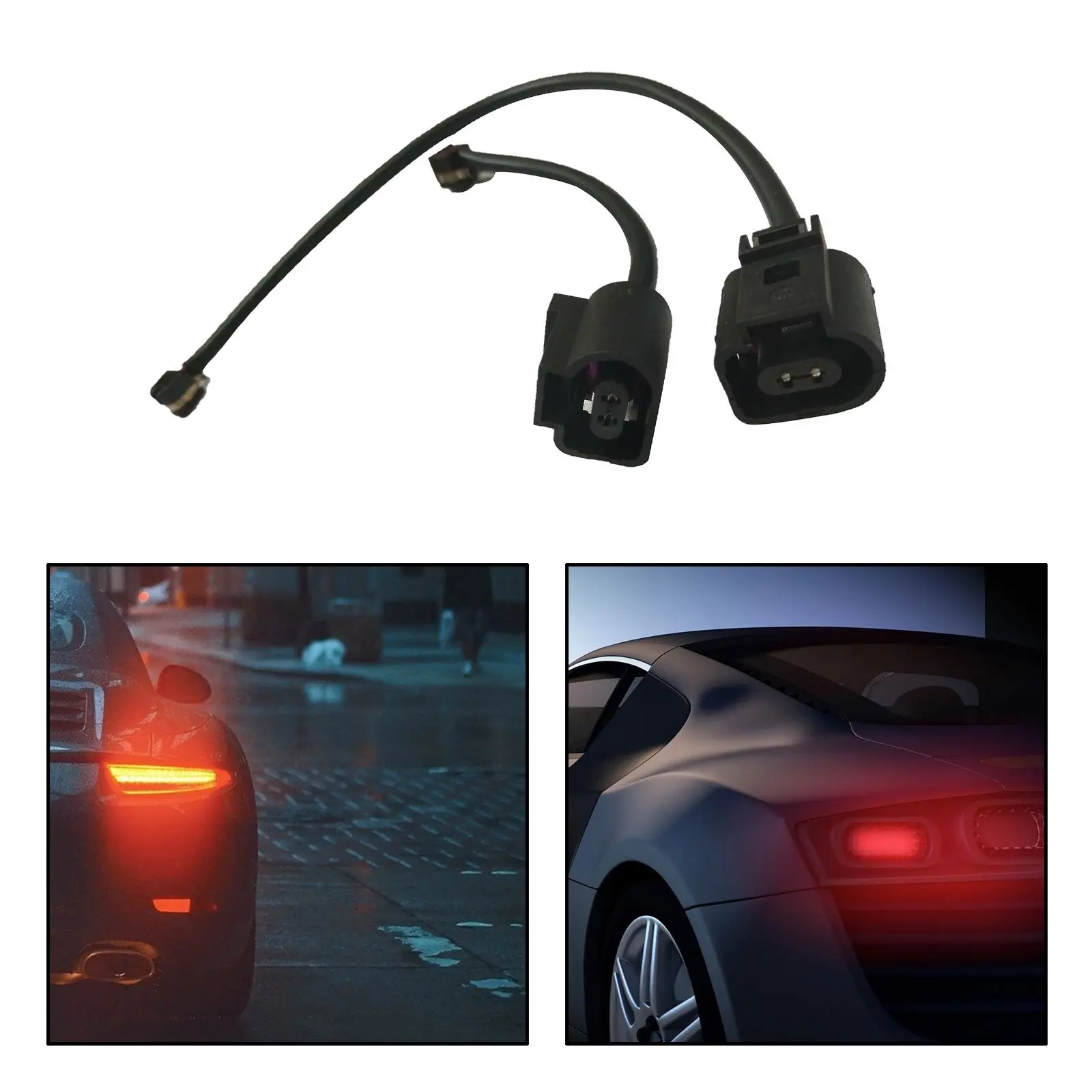 2Pcs Brake Pad Wear Sensor Fits for Porsche Panamera Cayenne Electronic 7P0907637C Replacement