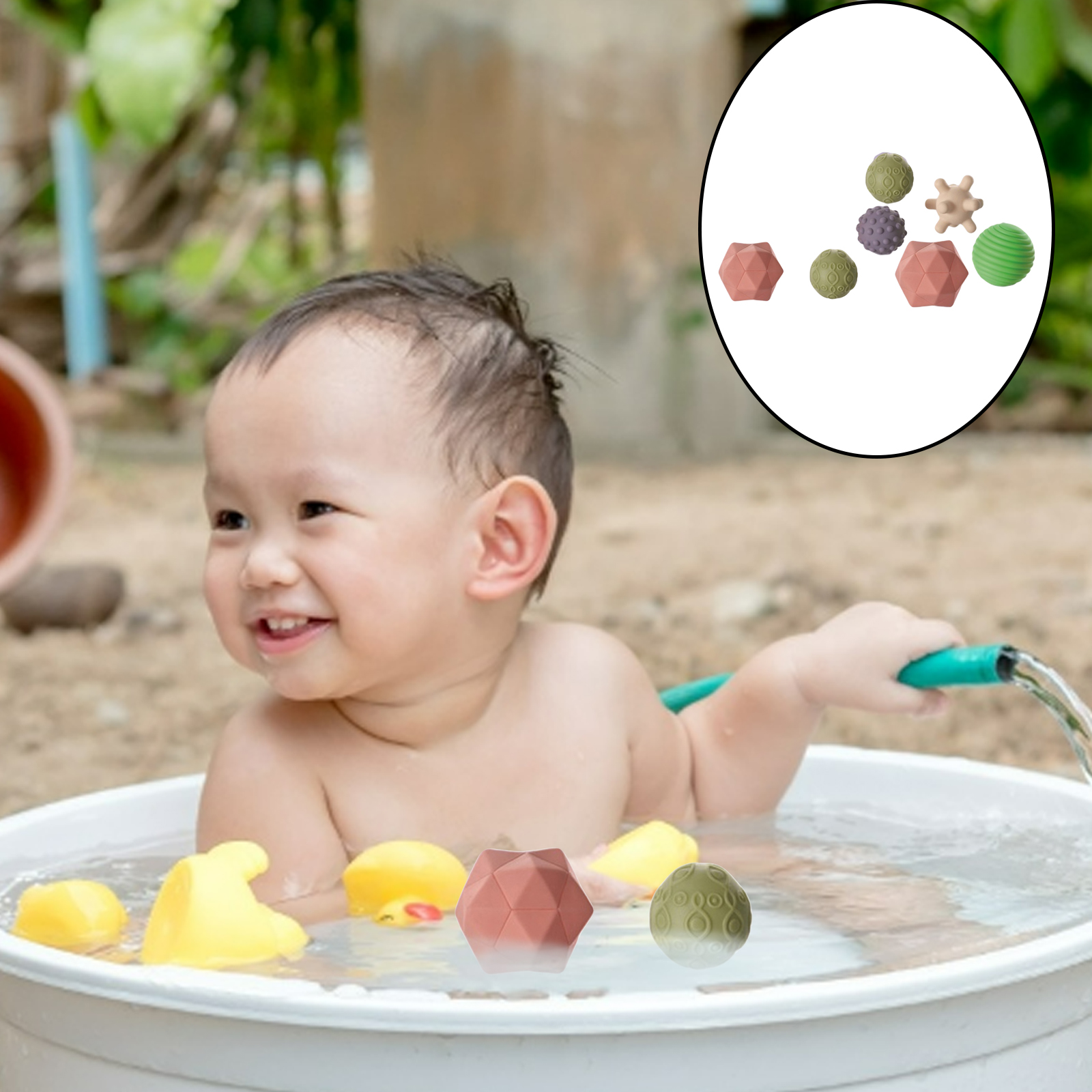 Soft Building Blocks Baby Toys Squeeze Play Ball Ring Teethers Toy for Gemes Home Baby 6 9 Month 1 2 3 Years Old