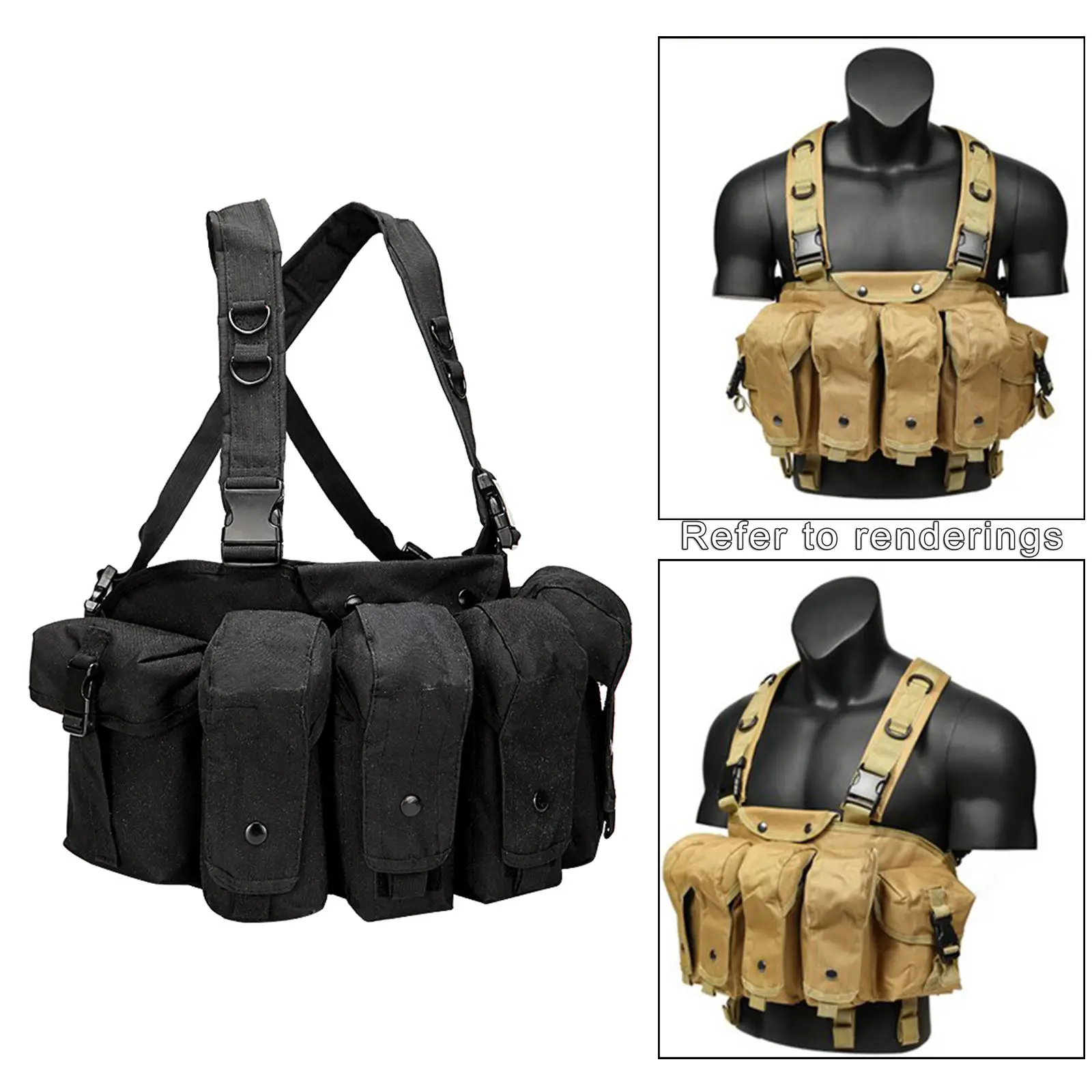 Details about   Tactical Combat Lightweight Modular Chest Rig Training Vest Rig Chest 