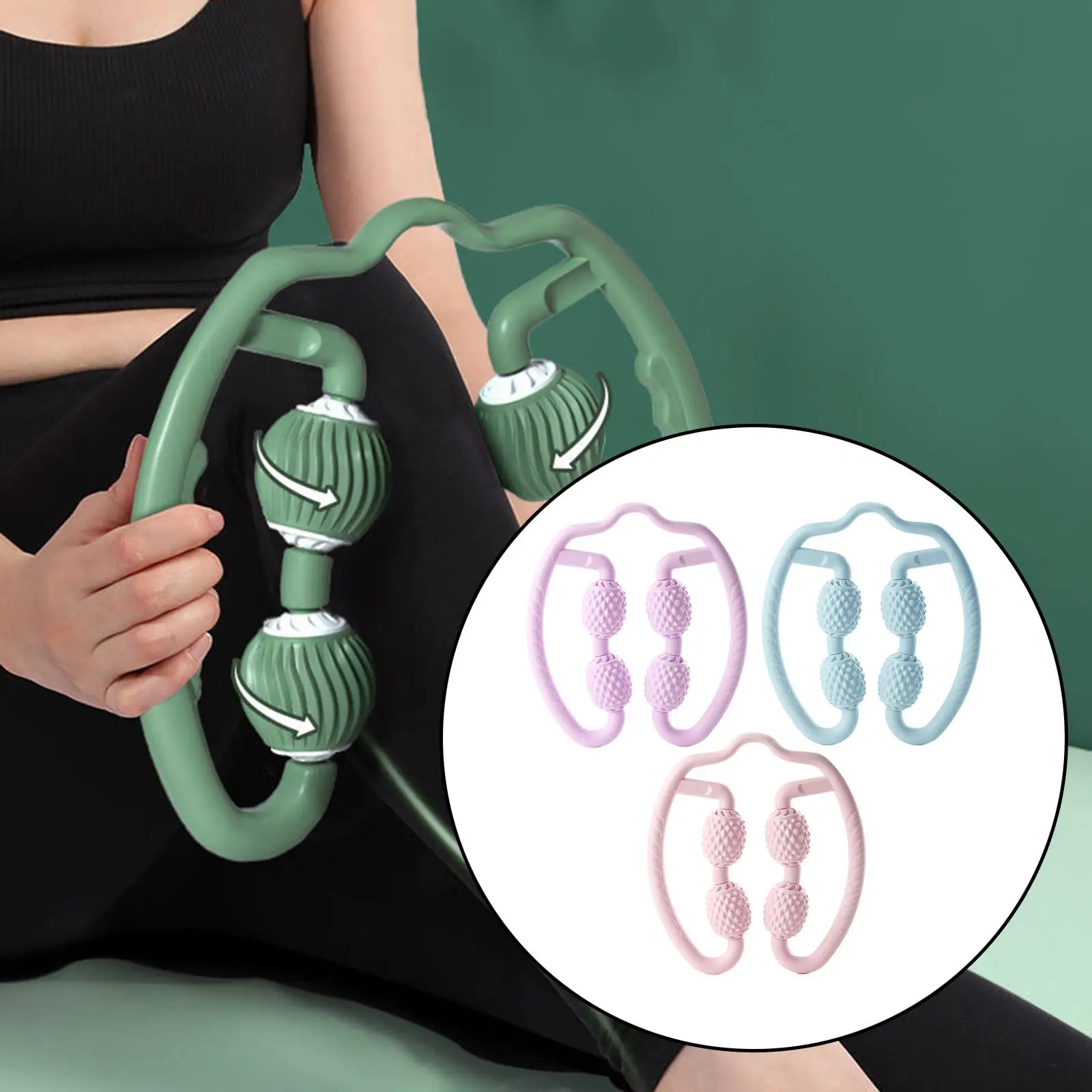 1x Body Roller Massager Lightweight Dual Angle Muscle Roller for Calves Legs Arms, Tennis Elbow Muscle Soreness Stiffness
