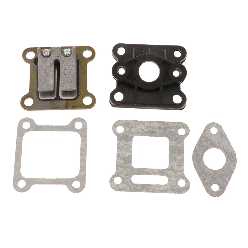 Red Valve and Inlet Intake Manifold with Gaskets For 47cc 49cc Mini Moto ATV Dirt Pocket Bike ATV Quad Minimoto Go Kart Scooter