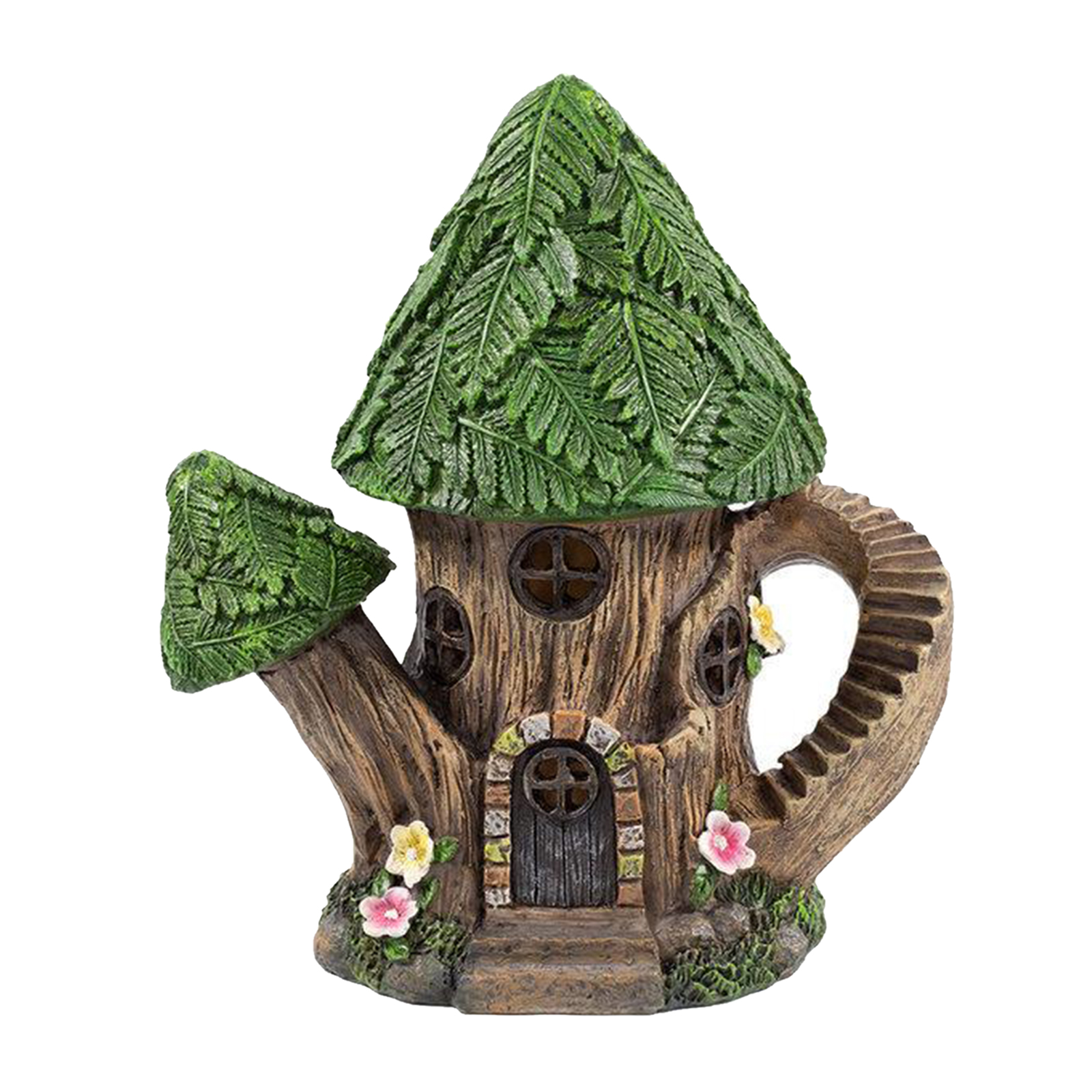 Lovely Mini Fairy House Statue Outdoor Garden Light Patio Yard Path Decor