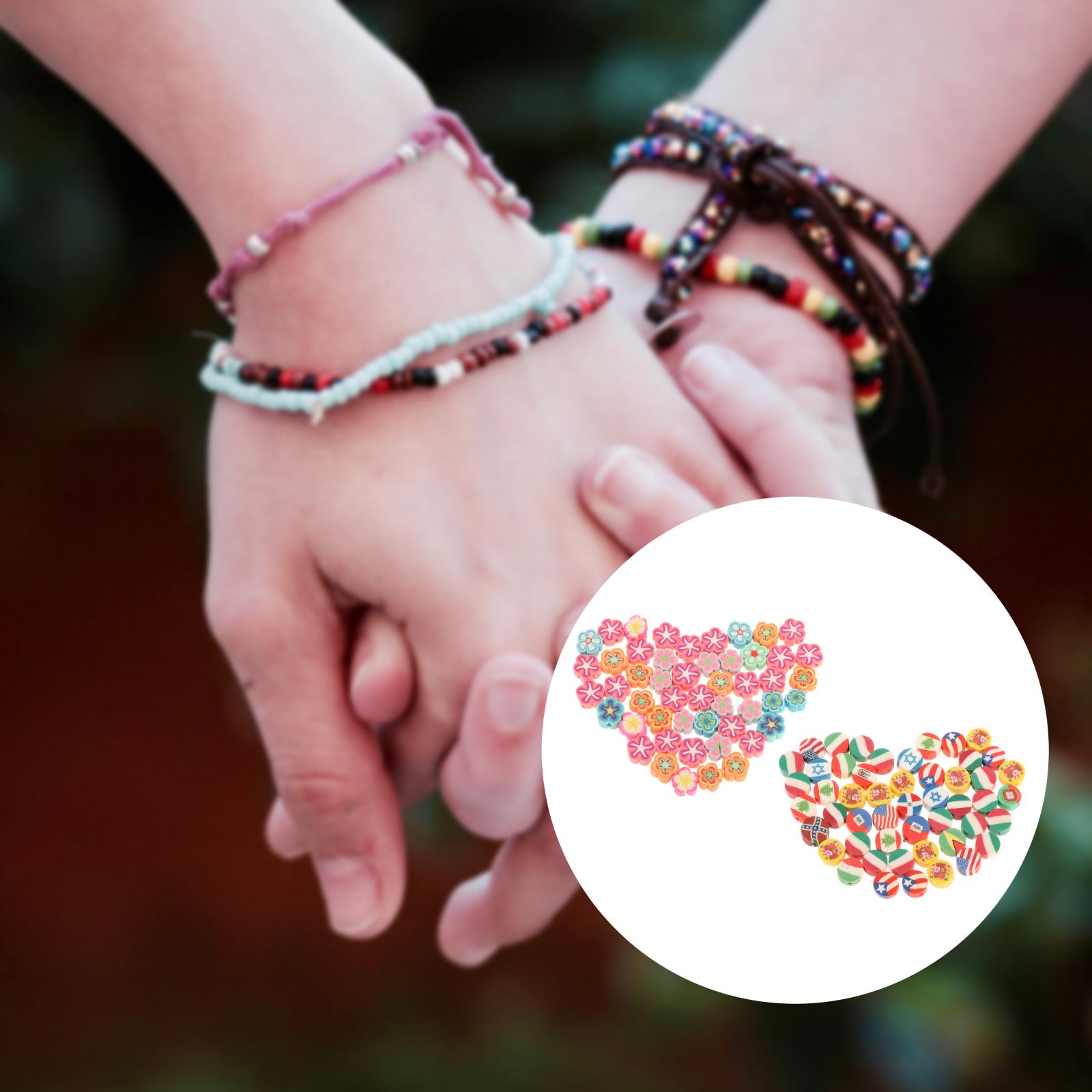 50x Beads Charms Craft Round Beads Sliced with Hole for Jewelry Making Jewelry Repairing Bracelet Necklace Choker Earrings
