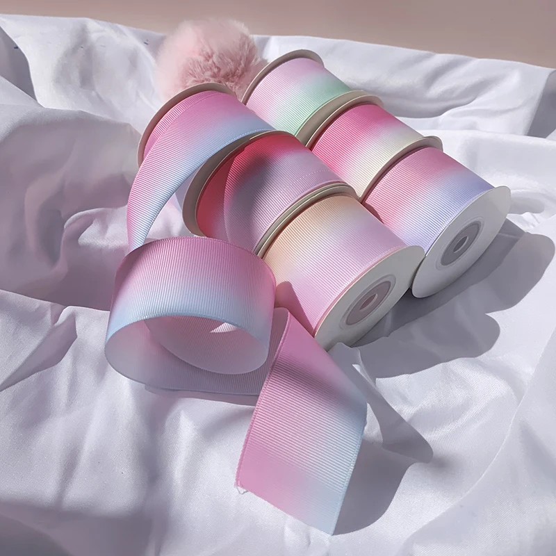 10Yards Gradient Lace Trim Organza Ribbons Wedding Dress Decor DIY Gift Handmade 
