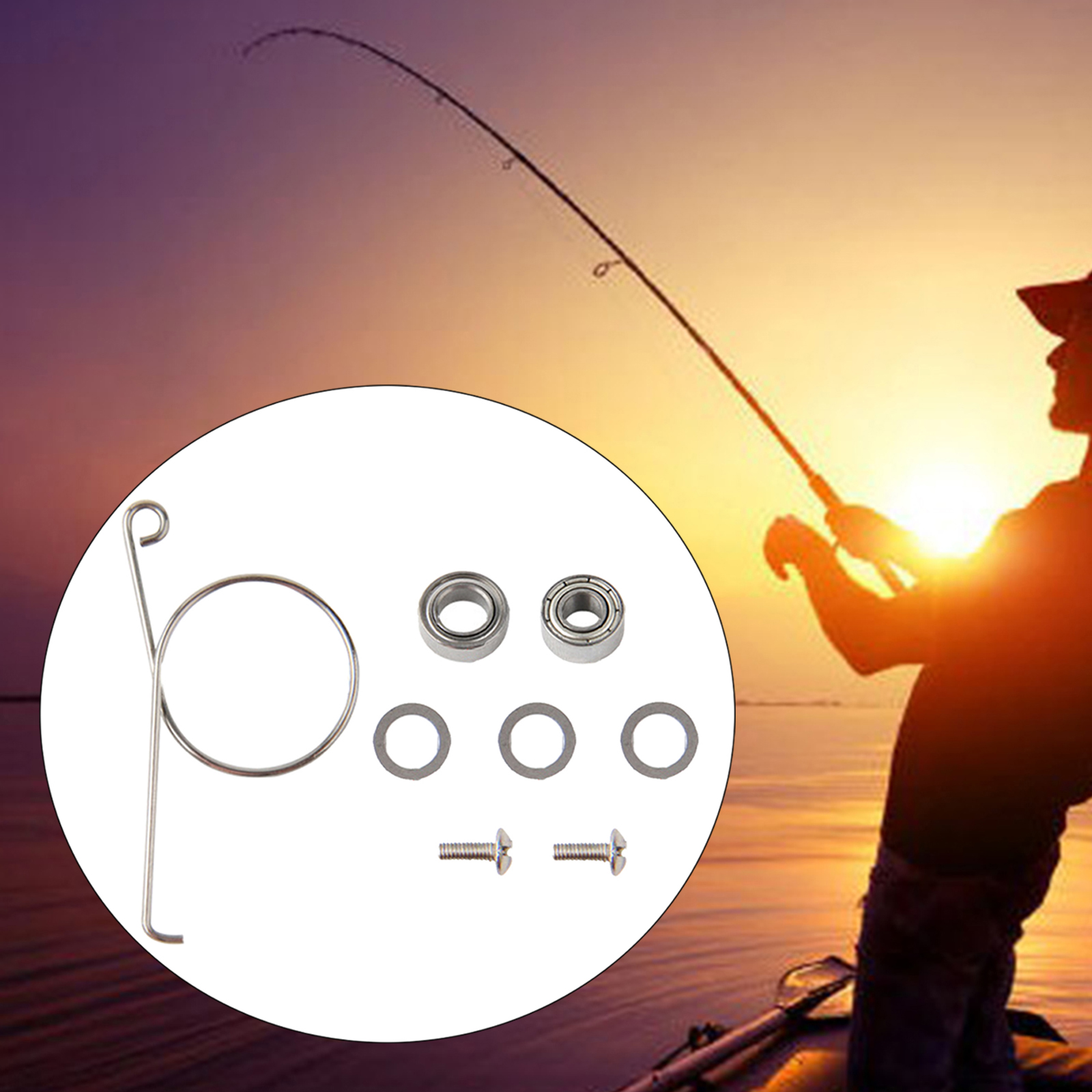 1 Set Fishing Reel Kits Disassemble Knob Modification Anti-erosion Bearing Washer Bushing with Screws Fishing Accessories