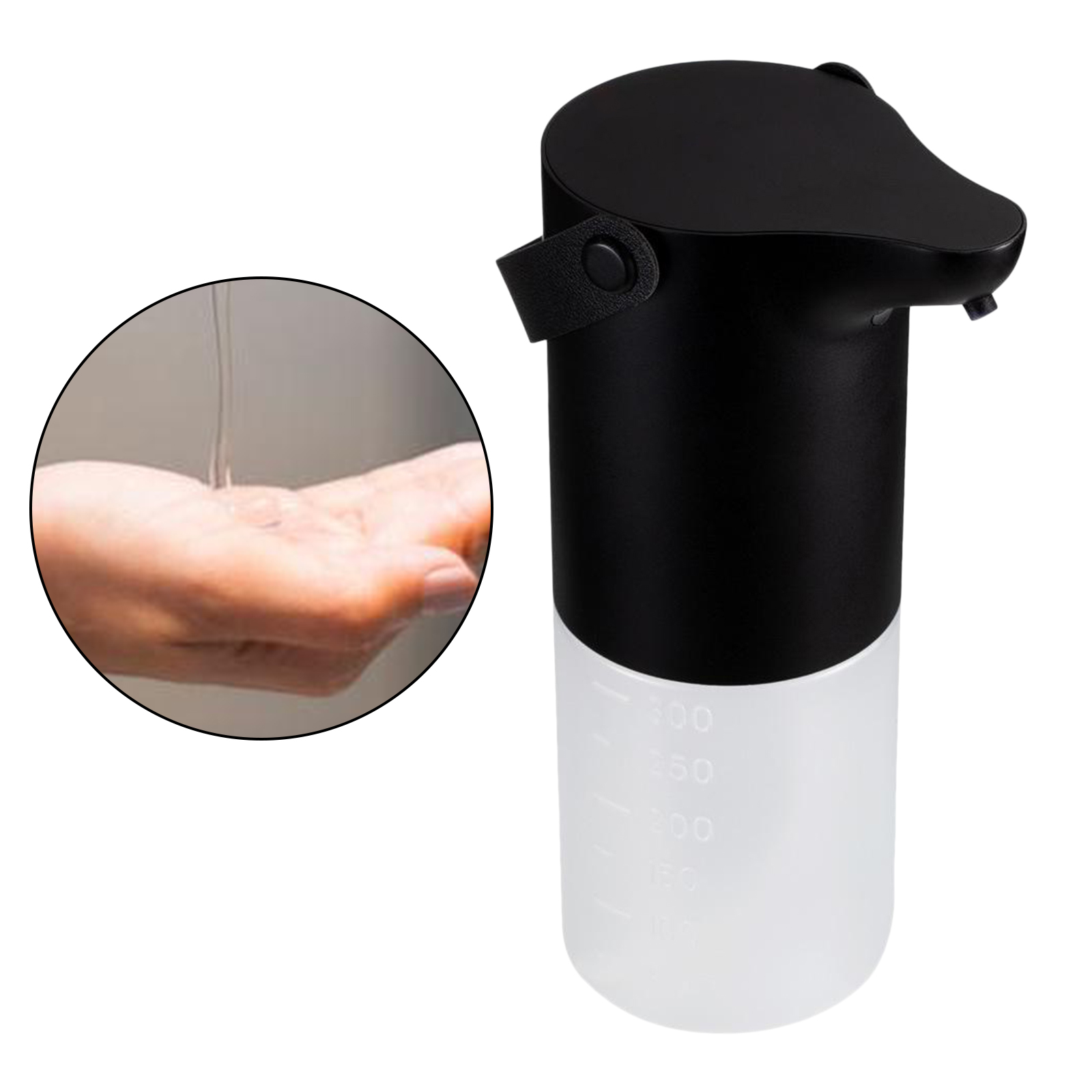 400ml Touchless High Capacity Battery Operated Automatic Soap Dispenser with Infrared Motion Sensor Waterproof for Bathroom