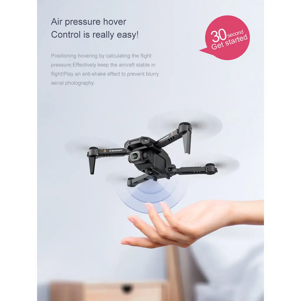 LS-XT6 Mini Drones Foldable Drone with 4K/1080P Wide-Angle HD Camera WiFi FPV Altitude Hold Drone RC Quadcopter Boy Teen RC Dron