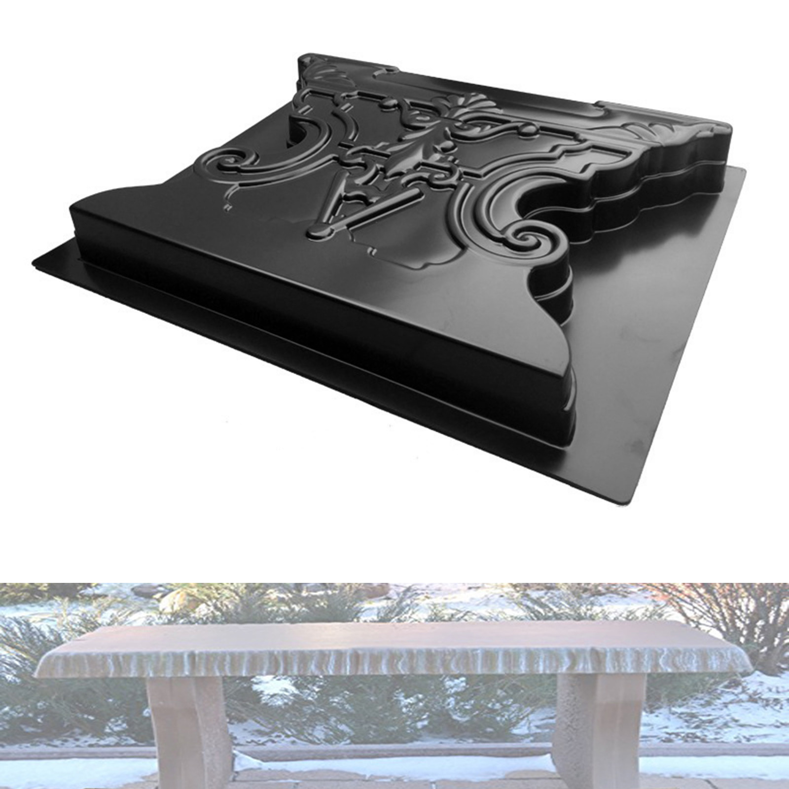 Garden Bench Leg Mold Path Maker Mold Plastic Outdoor Driveway Ornaments