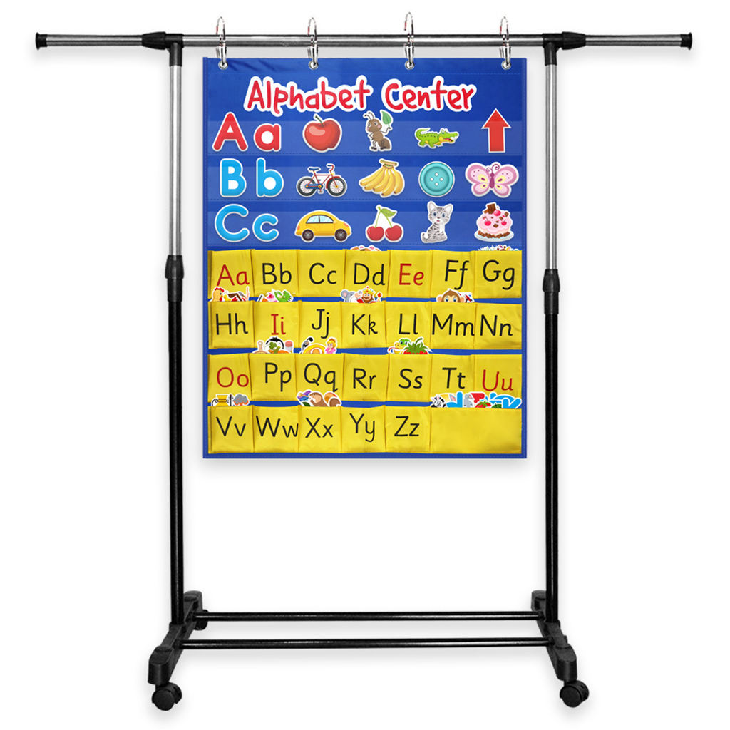 Alphabet Pocket Chart ABC Letter Word Recognition Speech for Listening Learning Spelling Speaking Kindergarten Classroom