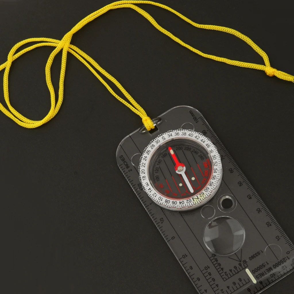 Portable Compass Set Outdoor Sports Orienteering Thumb Gear Survival Kit