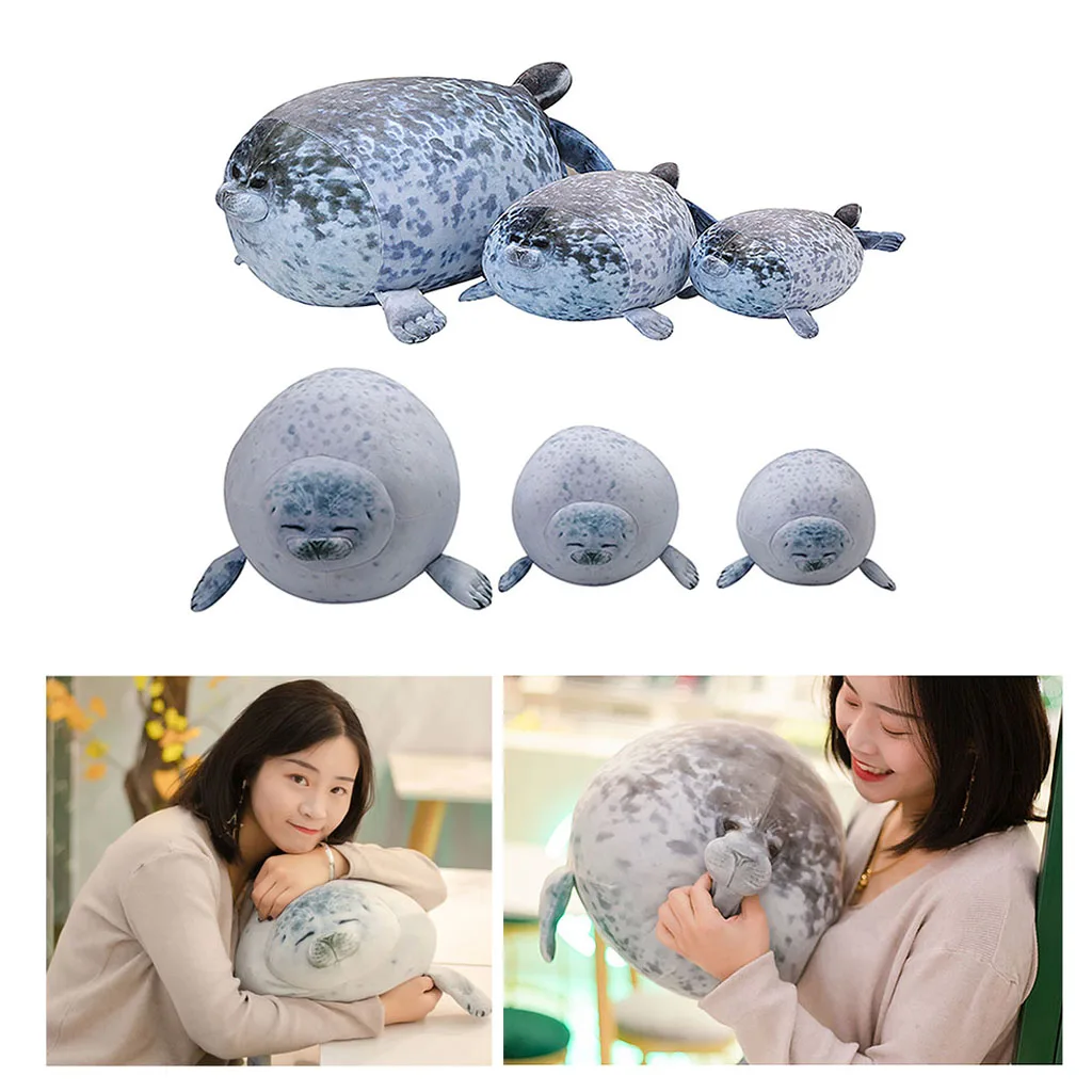 Seal Stuffed Jumbo Giant Large Animal Plush Pillow Toy Soft Doll 20cm Gray