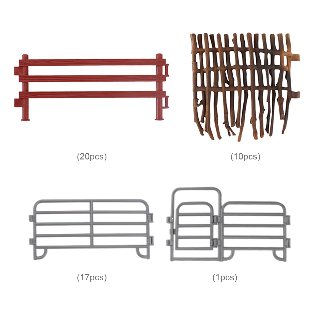 DIY Plastic Fence Model Horse Corral Fencing Accessories Playset for Kids