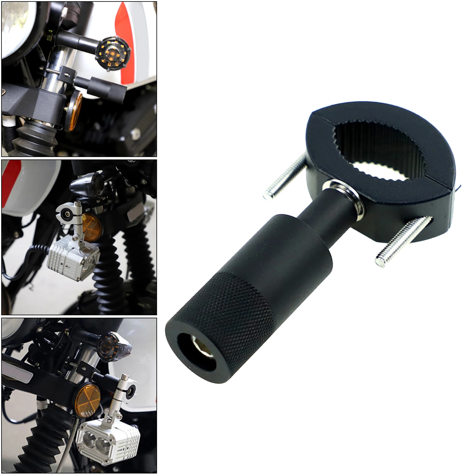 Universal Motorcycle Spotlight Light Bar Mounts Bracket Tube Bull Mini Bar Clamp Kits Roll Cage 0.75