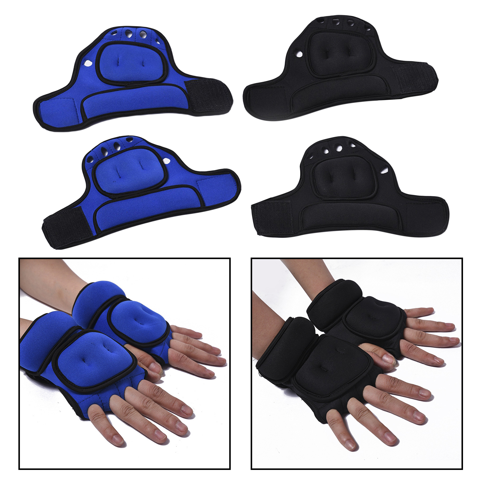 Weighted Gloves - 1 Pound Each Glove for Cardio Aerobics Hand Speed Coordination