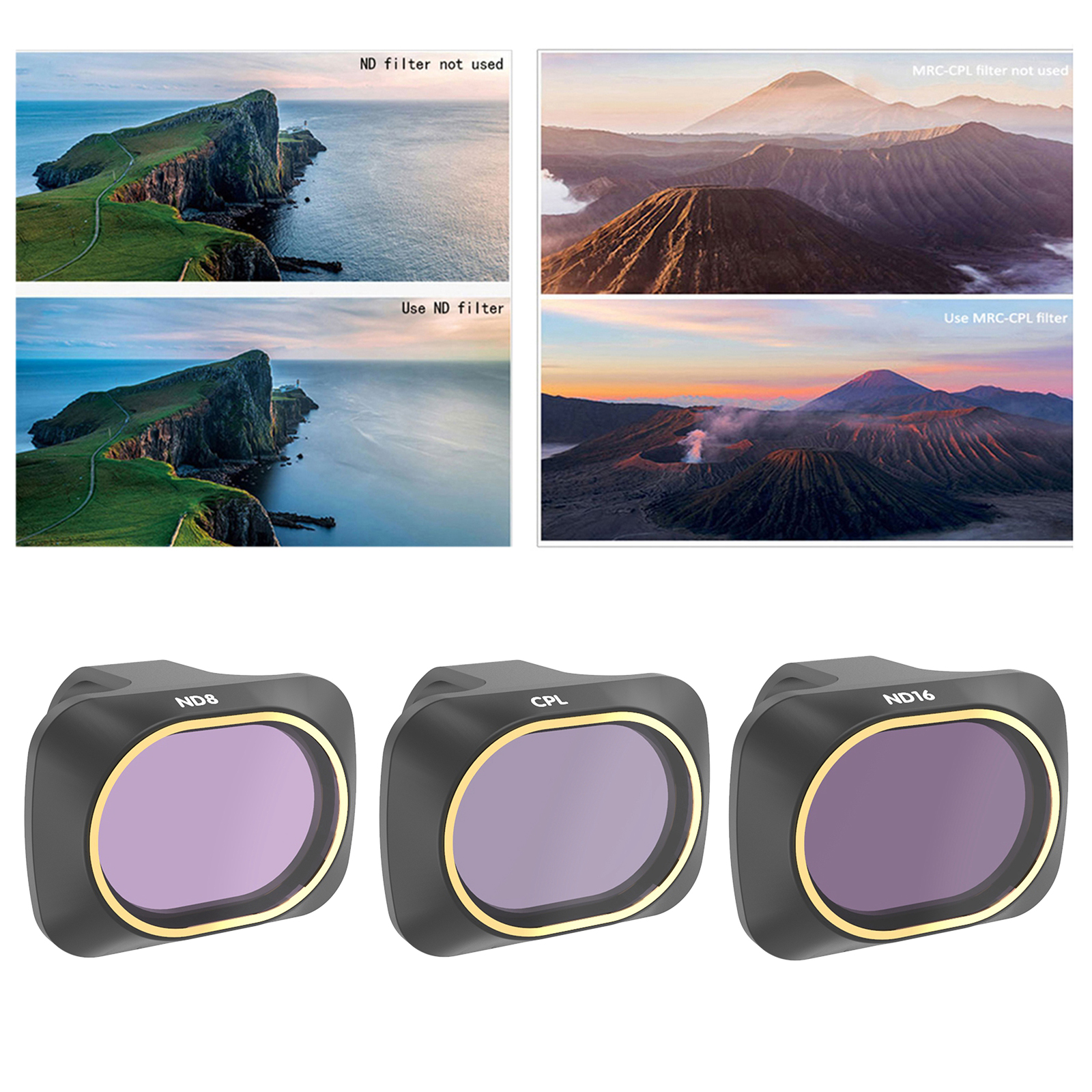 Lens Filter Set for DJI Mavic Mini / Mini 2 Accessories, Camera Lens Filter Combo (UV / CPL / ND4 / ND8 / ND16 / ND32)