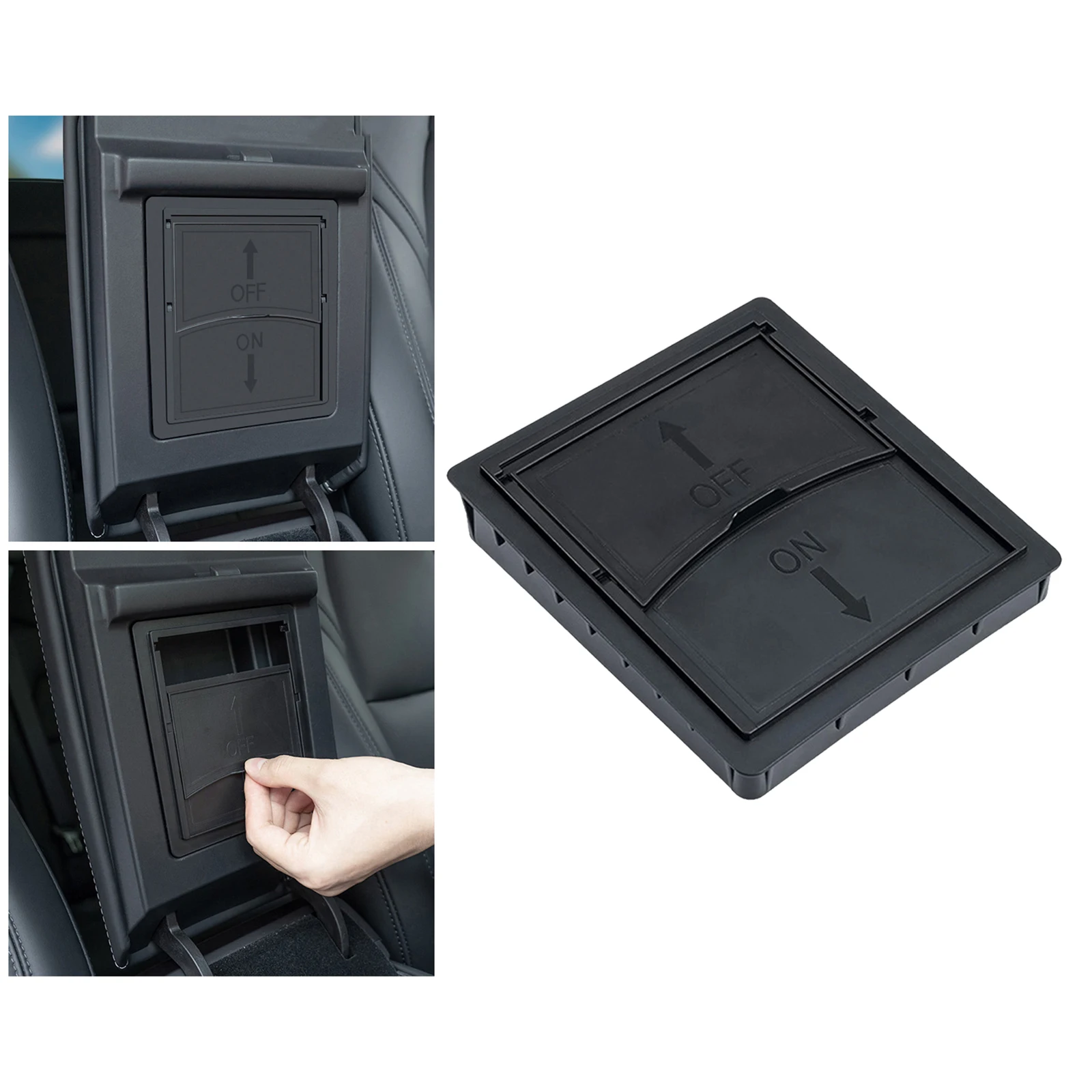 ABS Plastic Interior Center Console Organizer Armrest Easy to Install Car Products Decoration for Tesla Model 3 Y 2017-2021