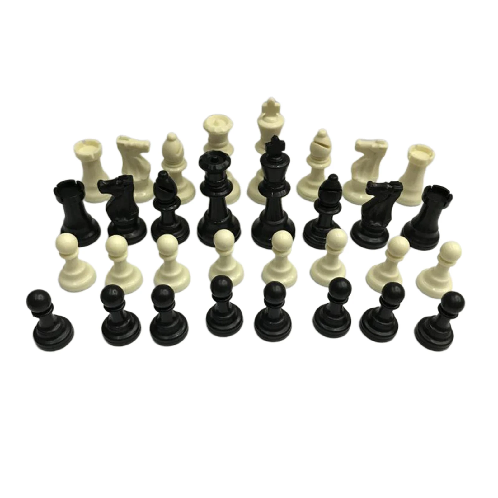 32x Chess Pieces Set Chess Set Portable Chessmen Pieces 75mm King for Travel Collection without Board