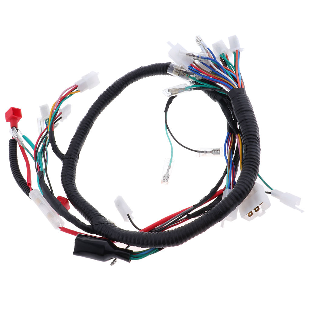Full Electric Start Engine Wiring Harness Assembly Electrical and Ignition Cable for Scooter Go Kart