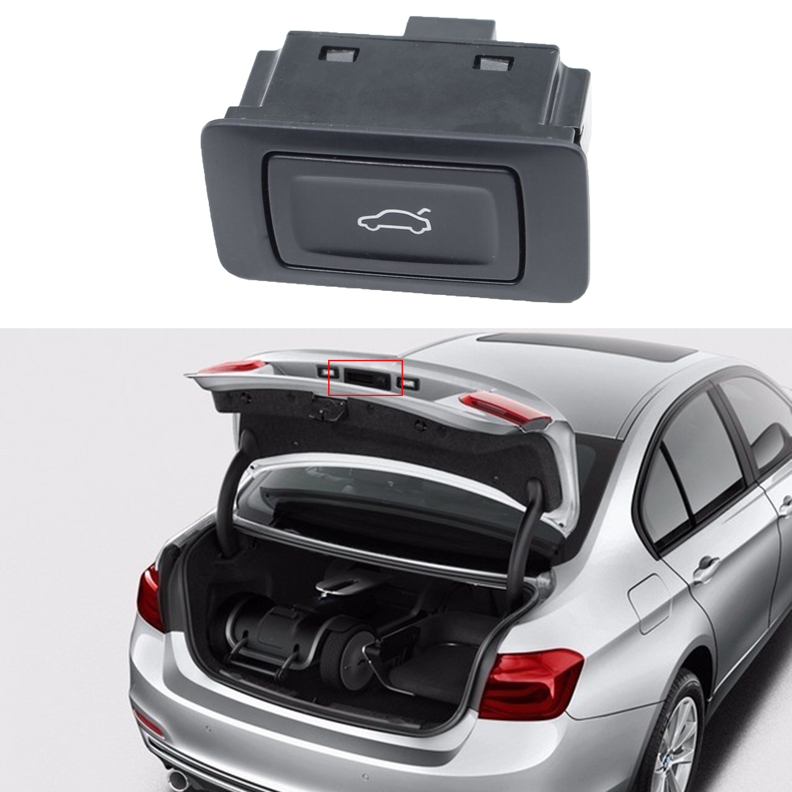 Trunk Control Switch Push Button Designed for Audi A4 A6 S6 RS6 RS7 Q3 Q5 Q7 Electrical Components 4G0959831A Black 2006-2015