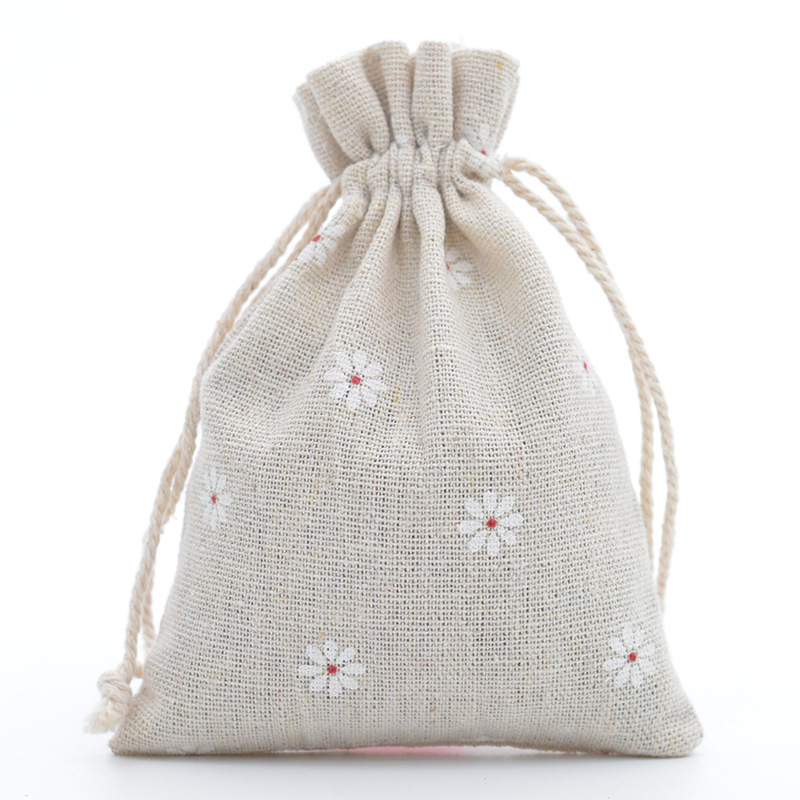 10pc niedlichen Druck wieder verwendbare Baumwolle Linie Tasche Kordel zug Beutel Süßigkeiten Gunst Halter Schmuck Party Geschenke Tasche 10x14cm/13x18cm 29 Farben – Detail 16