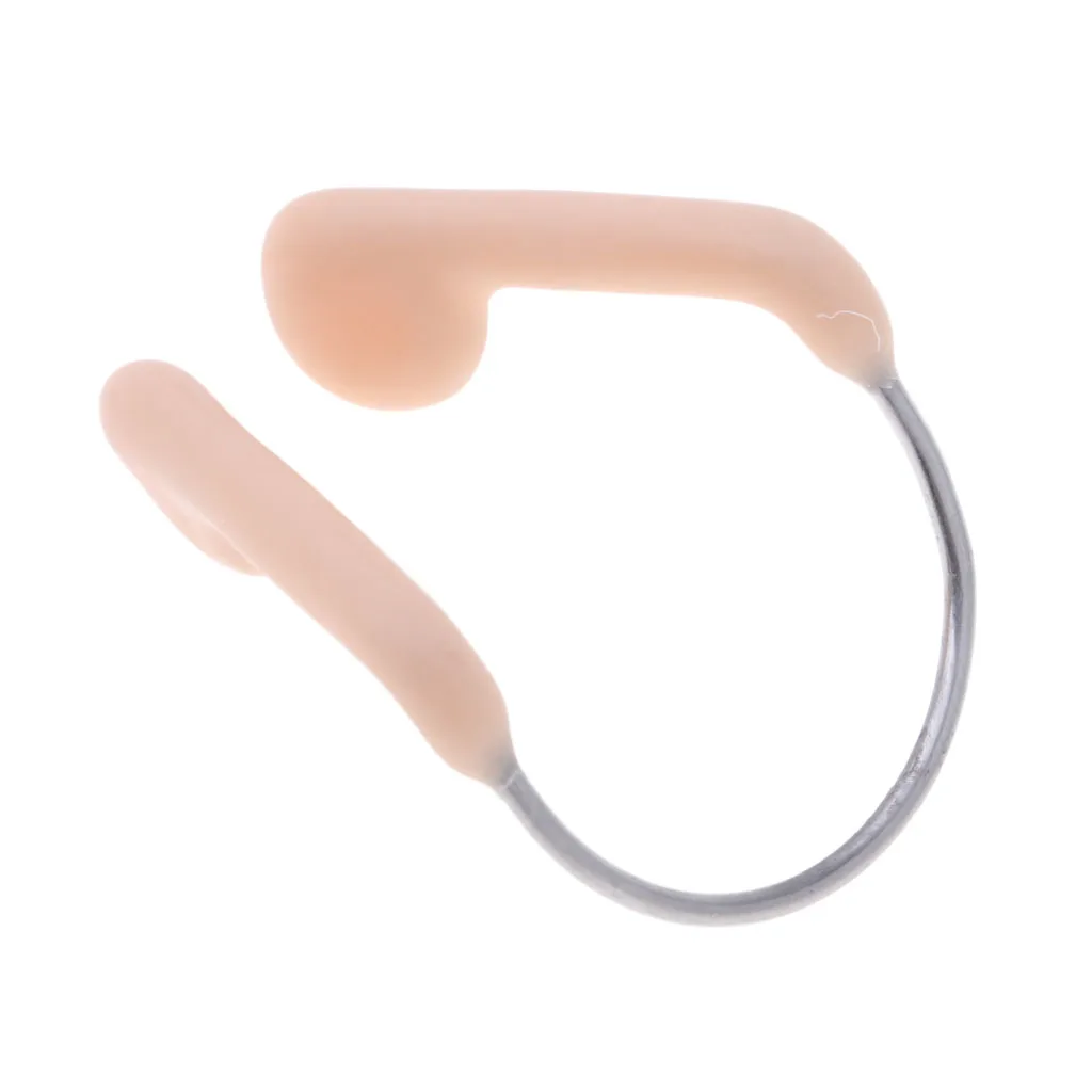 Nose Clip Silica Gel Swimming Diving Accessories with Transparent Case/Mental Frame for Adults/Men/Women, Flesh