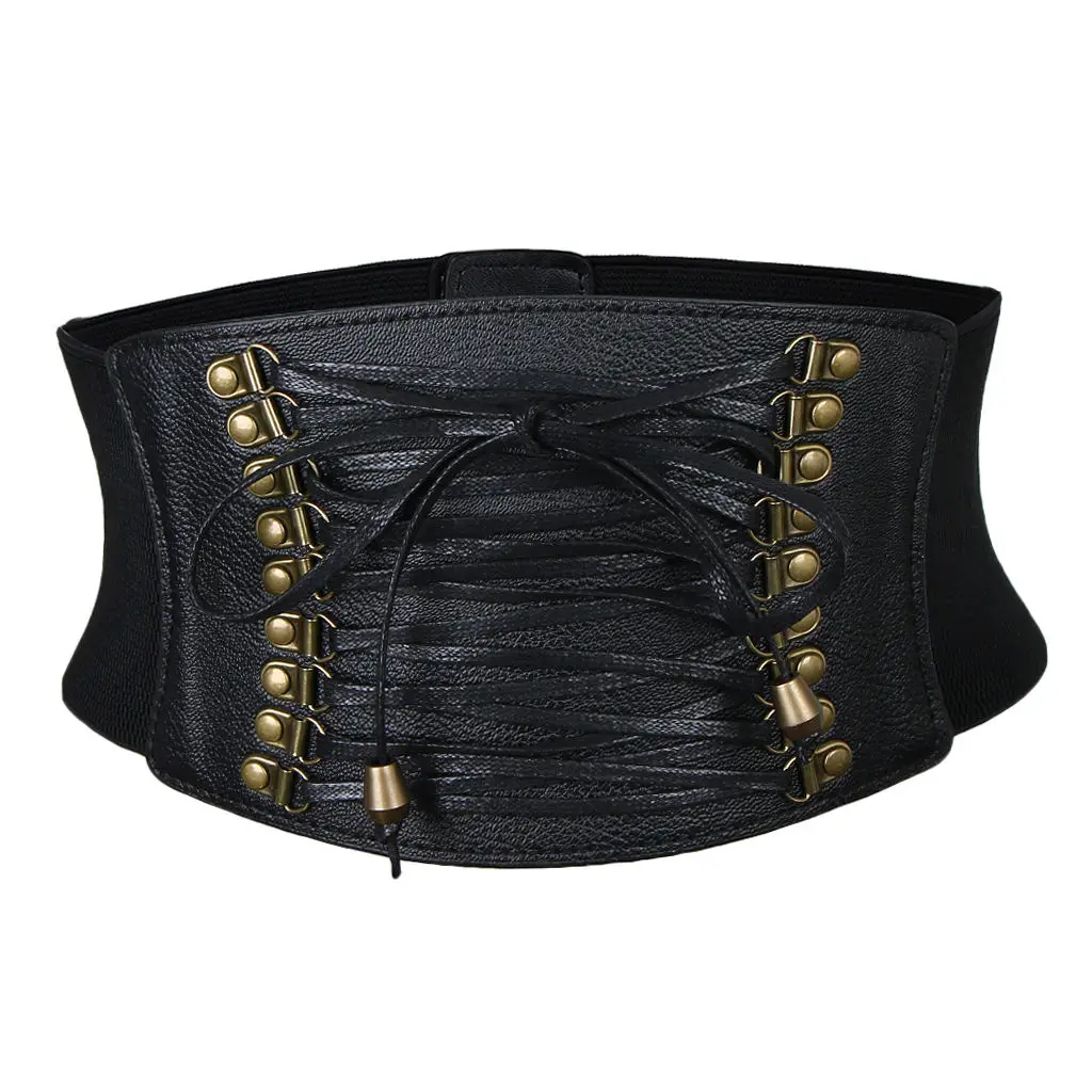 Leather Wide Waist Belt Buckle Women Dress Belt Hip Belt Wider