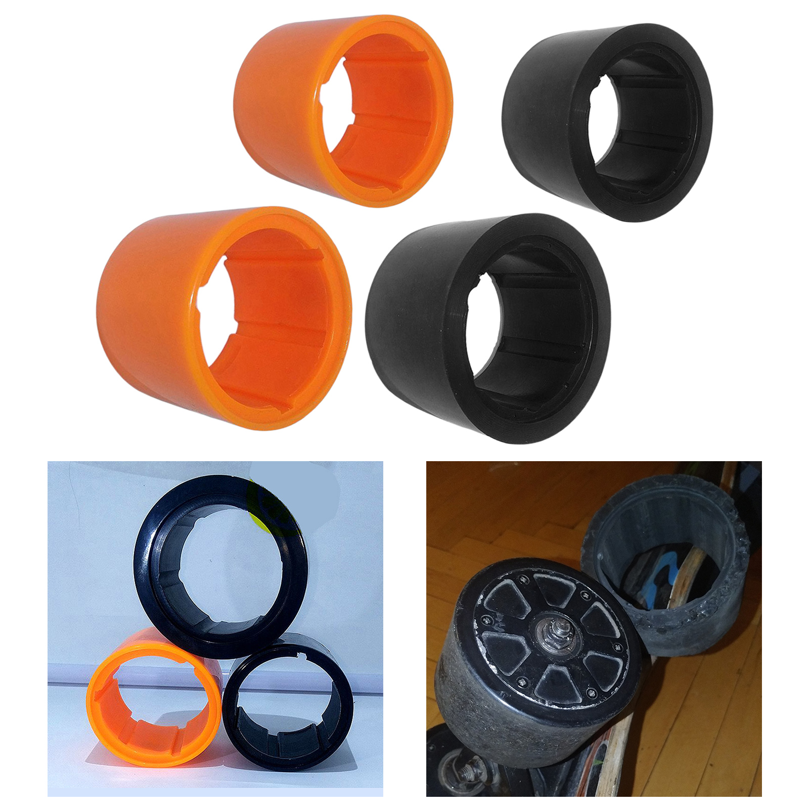 Electric Skateboard Hub Motor Tire Skin 70mm 90mm Motor Tire Skin Black Orange Replacement Electric Skateboard Hub Motor Tire Skin 70mm 90mm Motor Tire Skin Black Orange Replacement