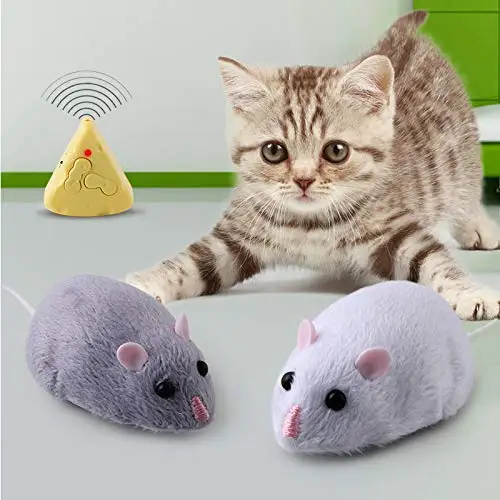 US Remote Control Mouse Rat  Wireless Pet Cat Dog Play Interactive Toy Fun Gift 