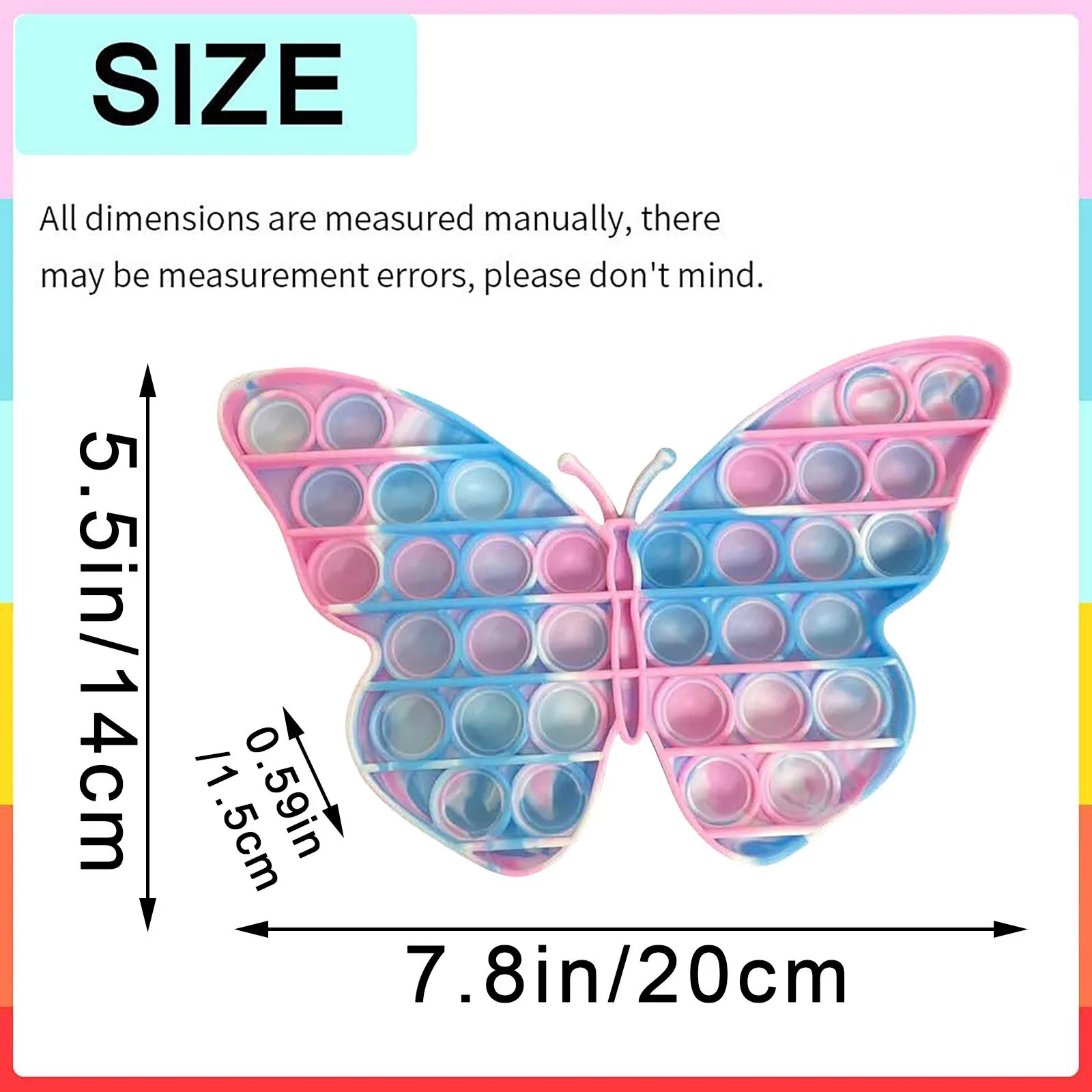 Butterfly Bubble Pops Fidget Kids Toy Sensory Autisim Special Need Its Anti-stress Stress Relief Squishy Fidget Toy For Kids atomic nee dohs