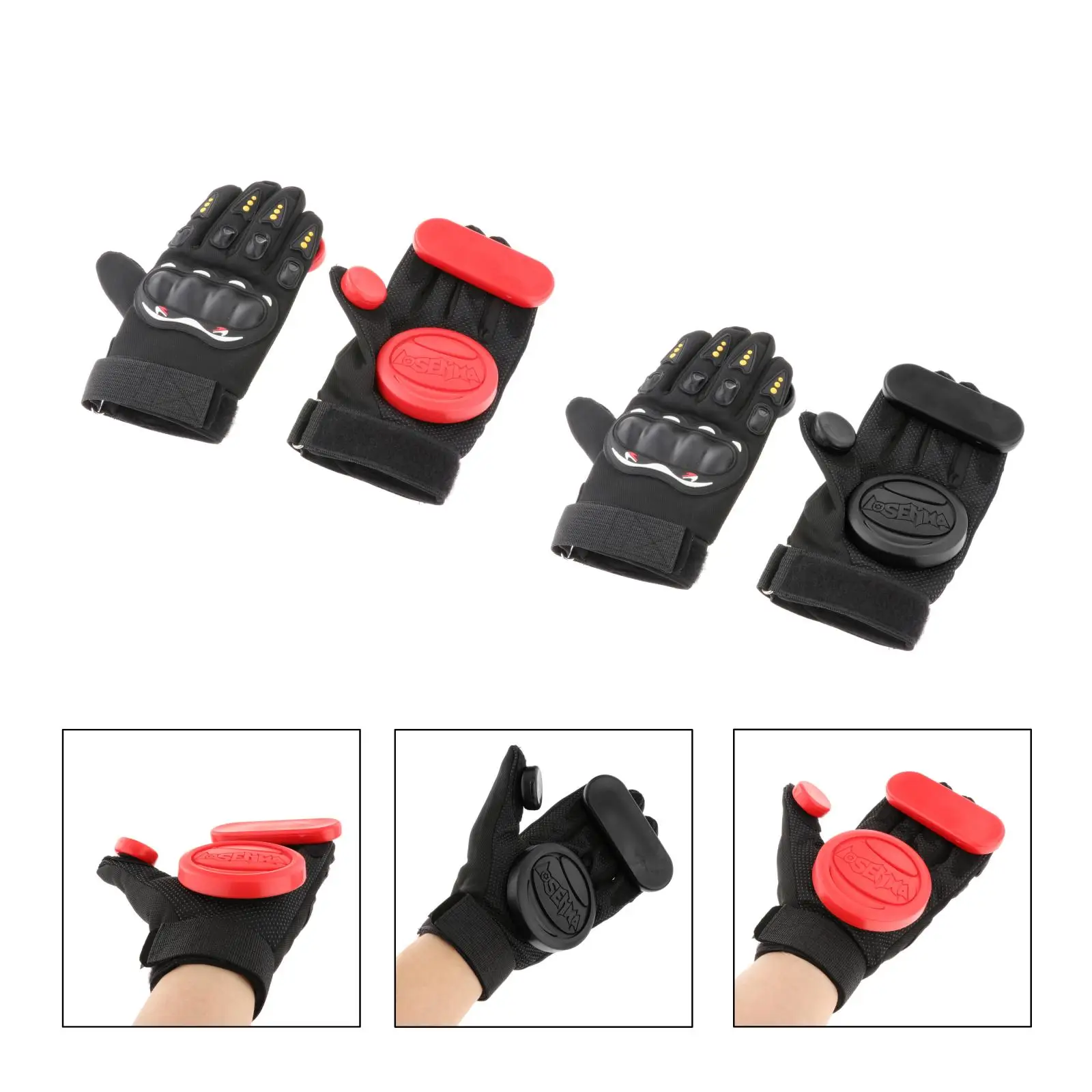 Unisex Skateboard Gloves with Sliders Standard Long Board Road Downhill Brake Slide Gloves