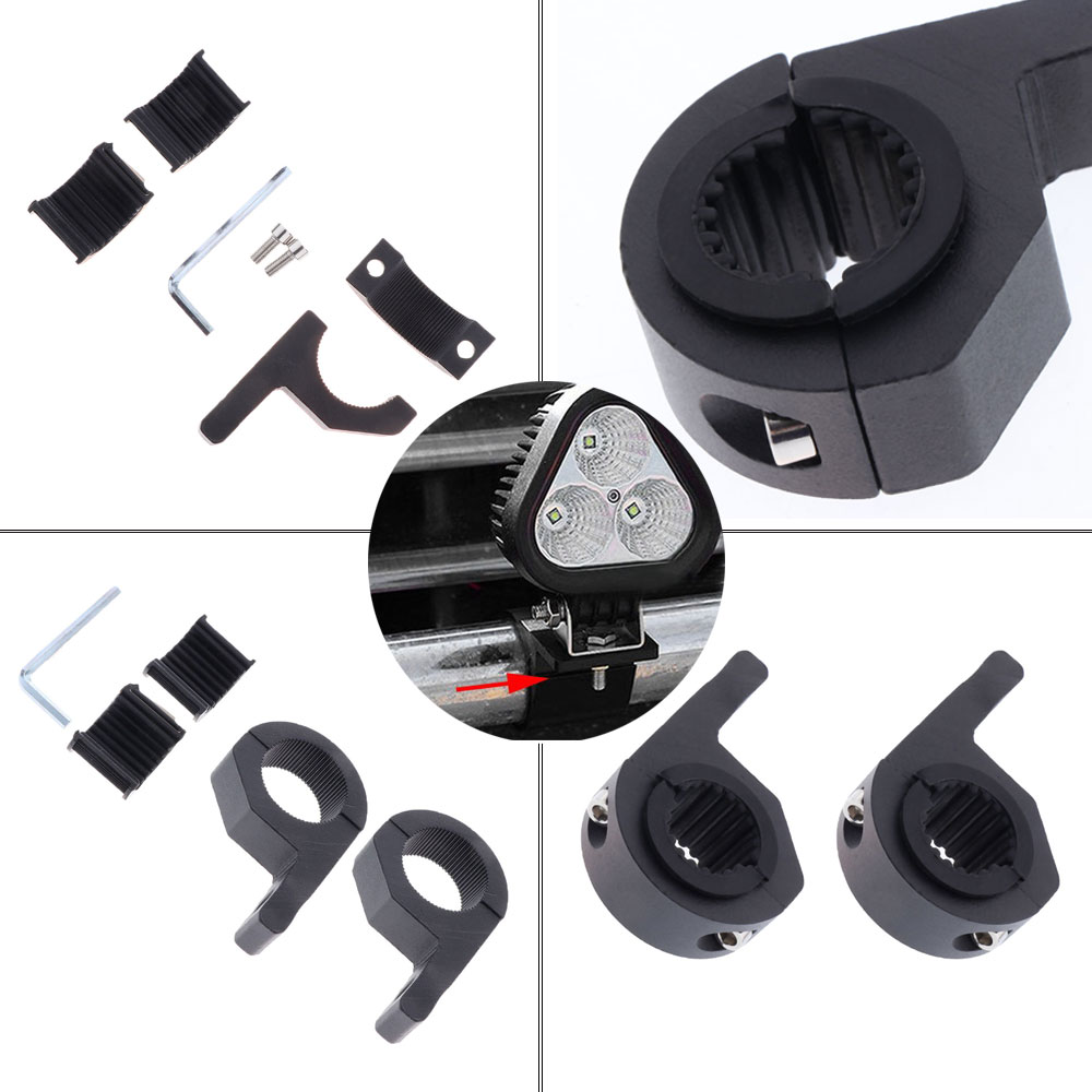 Black Front Rear Motorcycle Turn Signal Light 33mm Fork Clamp, Durability