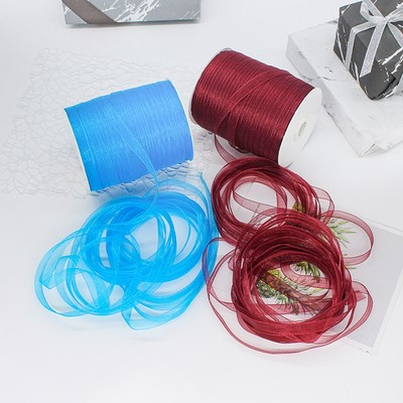 Description Picture 6 of item10meters/roll 10mm Organza Ribbon for Gift Wine Moon Cake Hi Box Packaging Webbing Decoration Gift Christmas Festival Ribbons