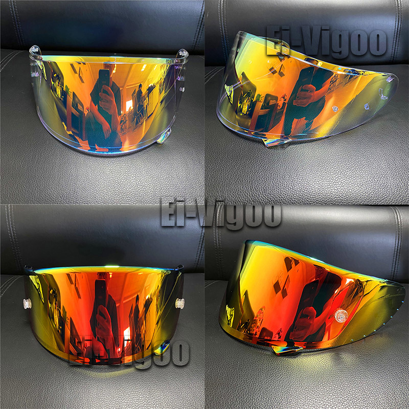 clear orange iridium visor