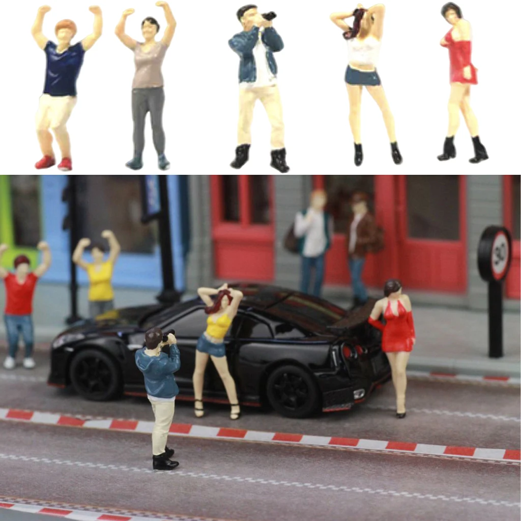 1/64 S Scale Hand Painted Street Scenes Figures Character Toys Accessory