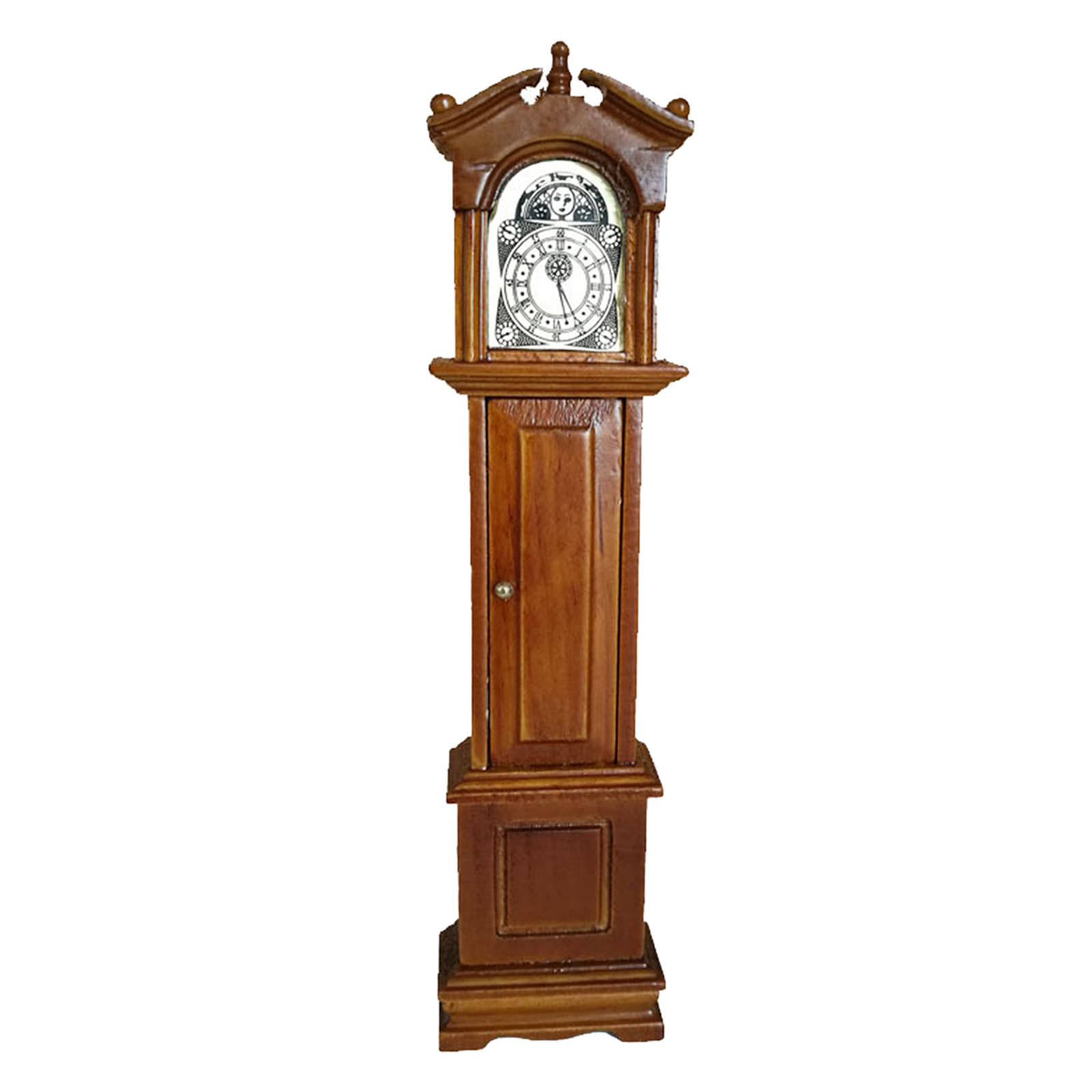 Miniature Dollhouse 1/12 Dollhouse Miniature Grandfather Clock Wooden Floor Mini Model Furniture Accessory Cute For Kid Children