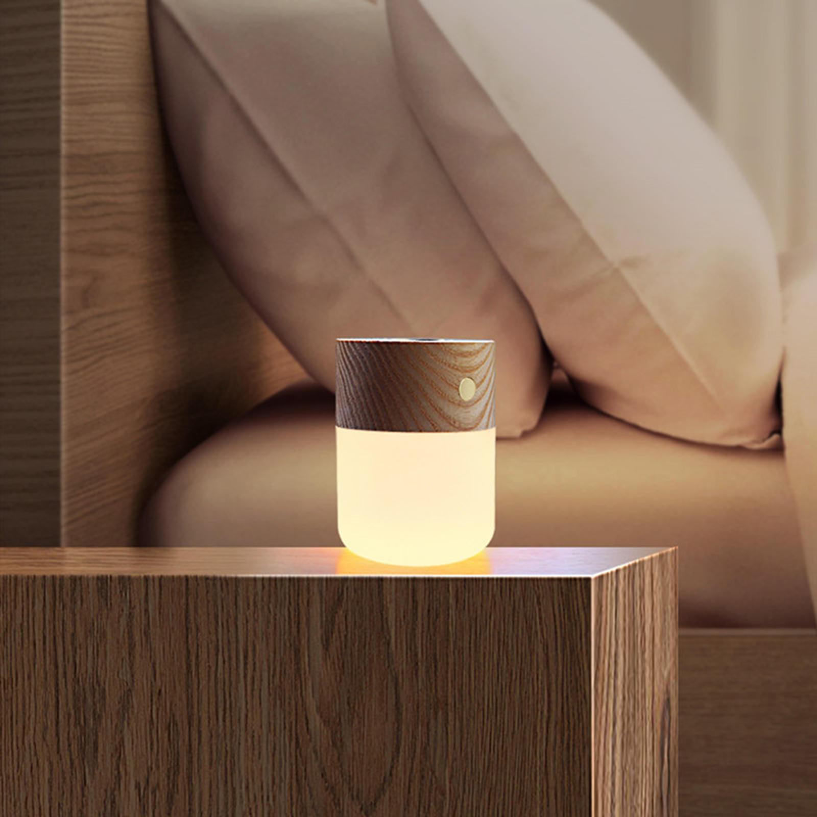 Portable Aroma Night Light USB Dimmable Rechargeable Essential Oil Burner Bedside Lamp for Living Room Dorm Baby Room Bedroom