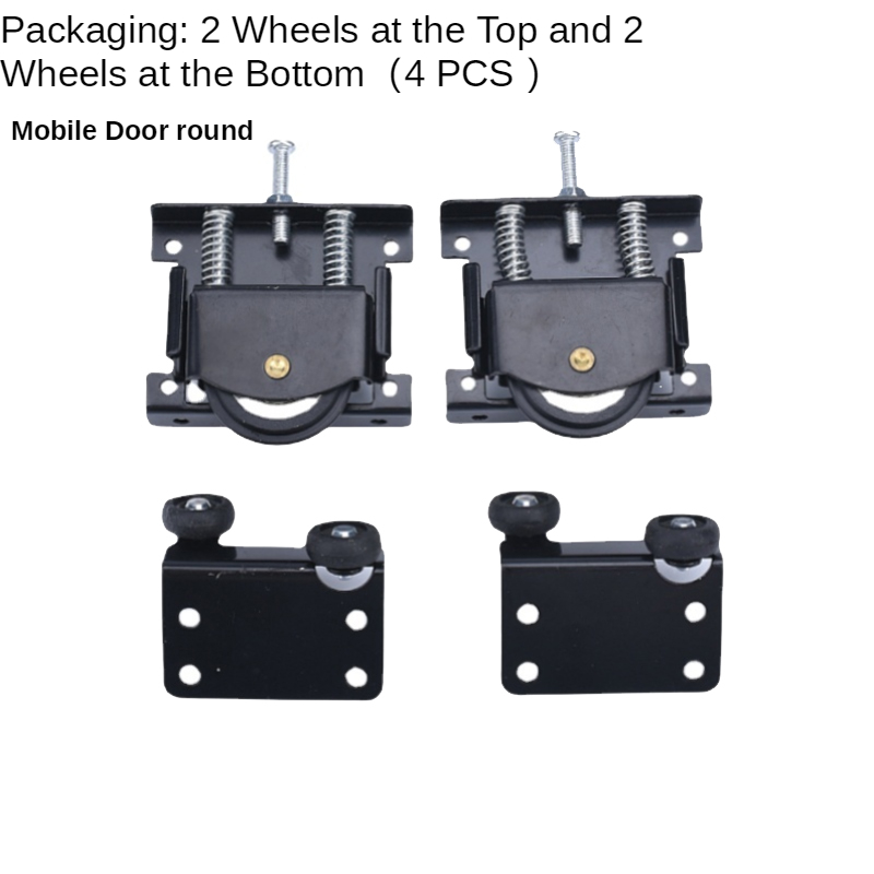 4 stücke heavy-duty schiebetür schiene schrank tür push-pull schiebe rad slot freies tür kran schiene rutsche stille schiene Kit – Detail 3