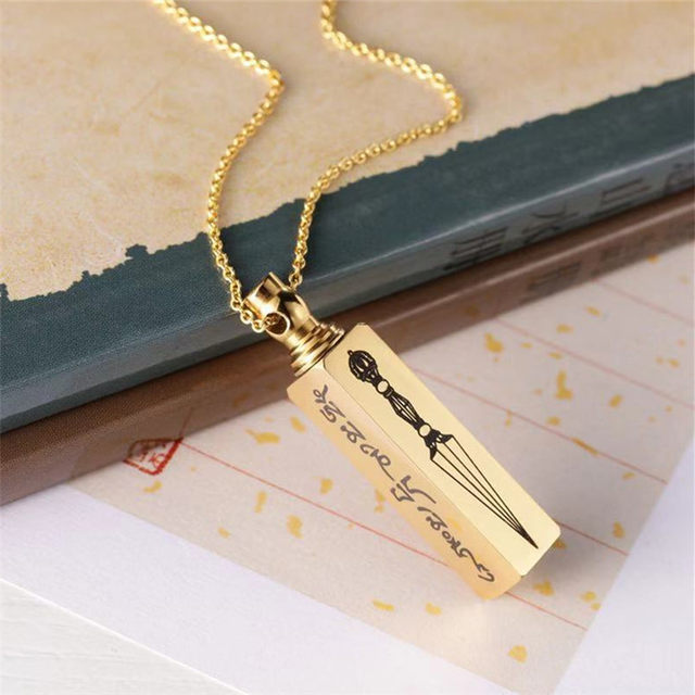 stash necklace with spoon Men Woman Capsule Pendant Necklace Silver Color  Open Cylindrical Pendants Stainless Steel Remembrance - AliExpress