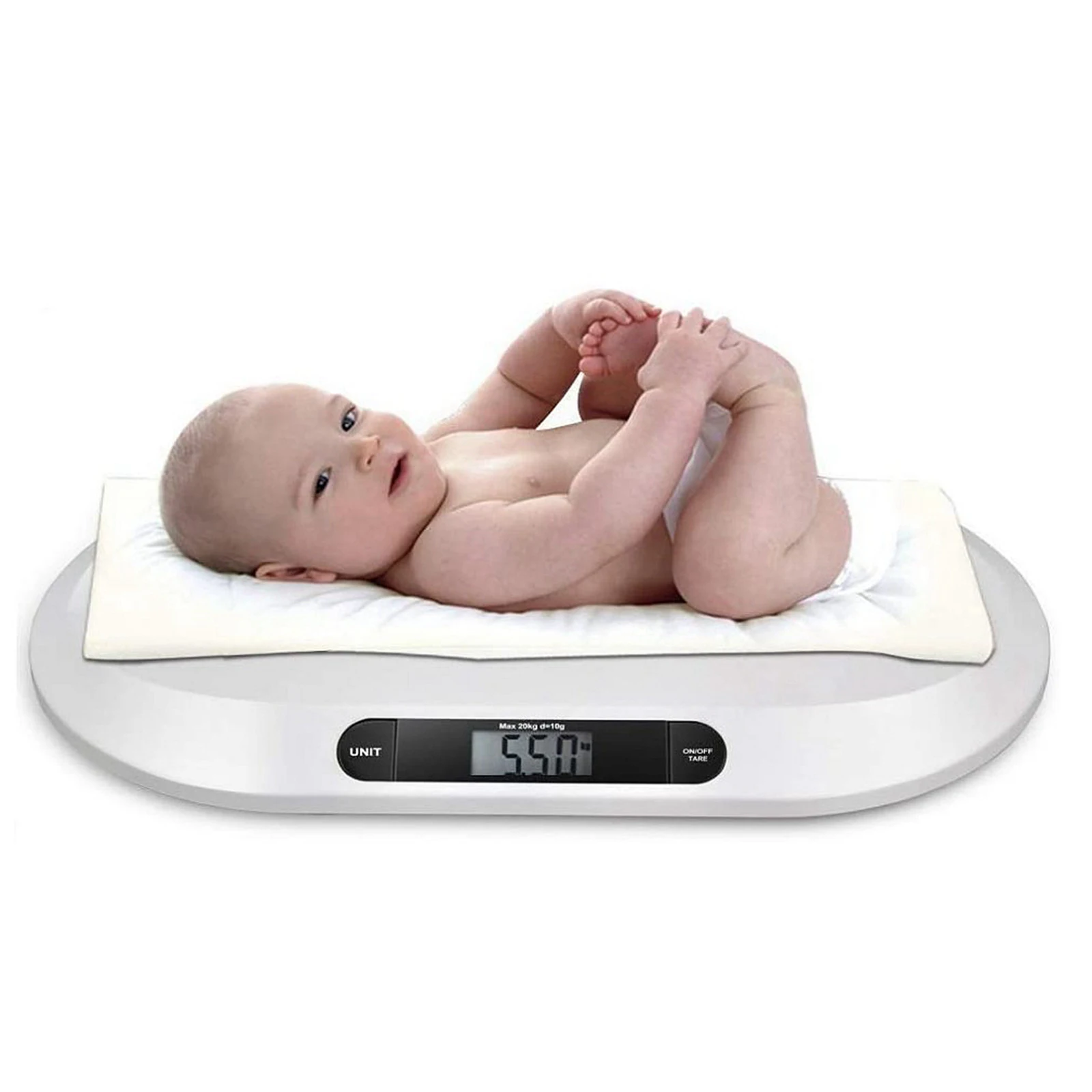 Electronic Digital Weigh Baby Scale Newborn Infant Toddlers Pet Bathroom Weighing Scale Measurement 20 kg/44 lbs