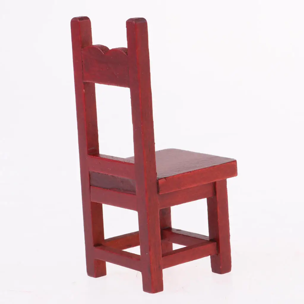 1:12 Miniature Wooden Stool Doll Furniture Creative Toy for Children