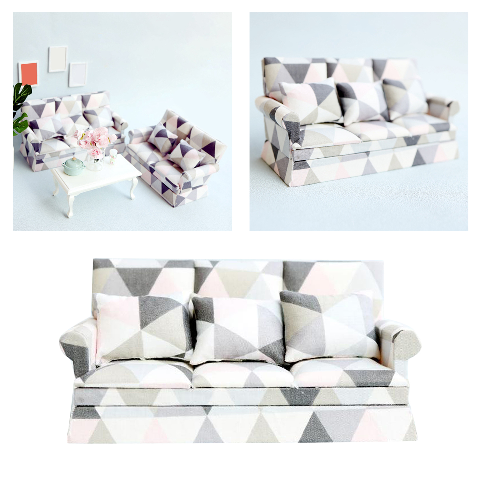 Collection 1:12 Dollhouse Mini Sofa Life Scene Decoration Kids Toys Gifts
