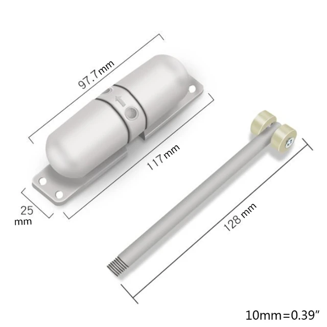 E5BE – ferme-porte automatique à poulie, charnière de fermeture de porte à  ressort réglable, ferme-porte Commercial léger, installation facile -  AliExpress