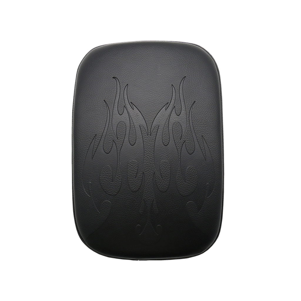 Motorcycle Rear Passenger Seat Cushion Pillion Pad for Harley Cruiser for Chopper for Bobber XL 883 1200 Flame Pattern