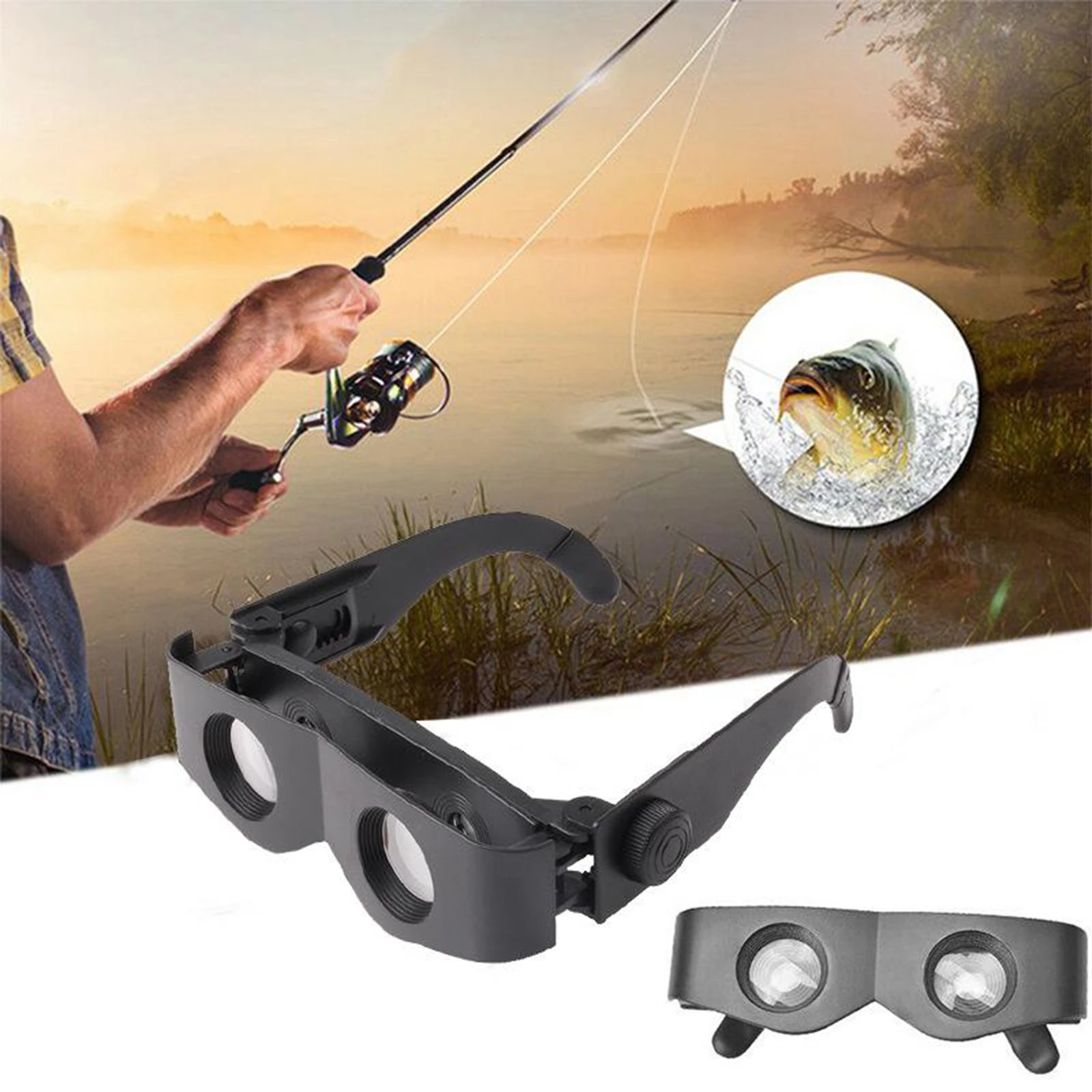 Compact Magnify//Glasses Portable for Outdoor Fishing Adjustable Focus