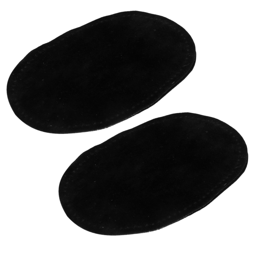 3 Pairs Sew On Suede Oval Elbow Knee Patches for Sweater Repair Crafts Black Grey Light Tan