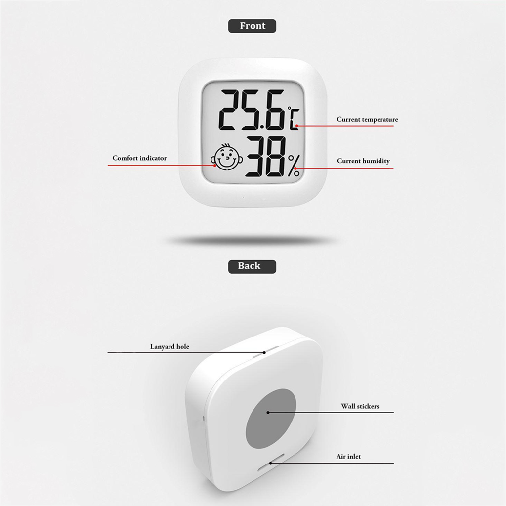 Pro Digital Indoor Thermometer Hygrometer Travel Temperature Humidity Meter