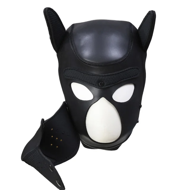 Uomo donna maschera per la testa in gomma festa di Halloween cane Costume  maschere bocca aperta cucciolo cucciolo accessorio Costume Cosplay -  AliExpress