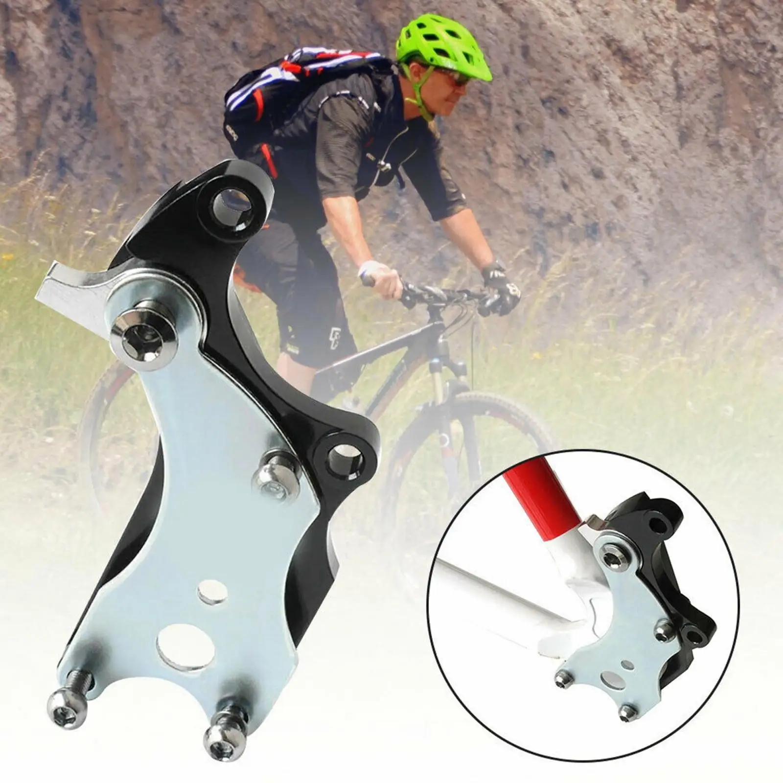 Adaptor Bicycle Bike Bracket Brake Conversion Disc Frame Replacement MTB 2021ER