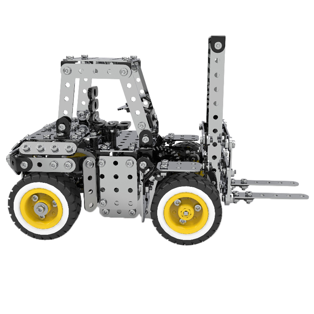 Kids Children Construction Assembled Forklift Model Kit , STEM Learning Building Toy, 589 Pieces with Wrench and Screwdriver